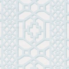 F Schumacher Zanzibar Trellis Matte Winter Mint 175746 125th Anniversary Collection Indoor Upholstery Fabric