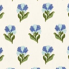 F Schumacher Rosina Floral Cornflower 82631 New Old Fashioned Collection Indoor Upholstery Fabric
