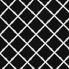 F Schumacher Bamboo Trellis  Black 82763 Swing Time Indoor/Outdoor Collection Upholstery Fabric