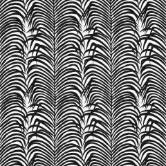 F Schumacher Zebra Palm  Black 82782 Swing Time Indoor/Outdoor Collection Upholstery Fabric