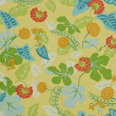 Robert Allen Baja Floral Em Lemon 210234 Indoor/Outdoor Drapery Fabric