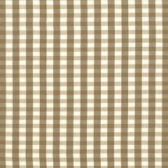 F Schumacher Elton Cotton Check Mocha 63060 Indoor Upholstery Fabric