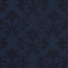 Beacon Hill Sorrento Navy 261789 Linen Embroideries Collection Multipurpose Fabric