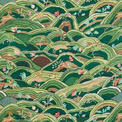 F Schumacher Rolling Hills Green 177381 Schumacher Classics Collection Indoor Upholstery Fabric