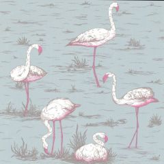 Cole and Son Flamingos Oale Blue 66-6044 New Contemporary Collection Wall Covering