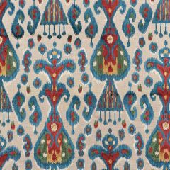 F Schumacher Tabriz Ikat Velvet Multi 73930 Cut and Patterned Velvets Collection Indoor Upholstery Fabric