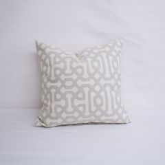 Indoor/Outdoor Sunbrella Fretwork Pewter - 20x20 Throw Pillow