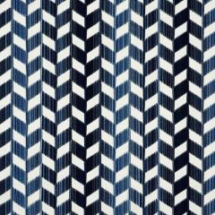 F Schumacher Chevron Strie Velvet Lapis 72811 Cut and Patterned Velvets Collection Indoor Upholstery Fabric