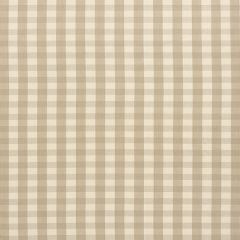 F Schumacher Elton Cotton Check Beige 63051 Indoor Upholstery Fabric