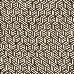 F Schumacher Tumbling Blocks Chocolate 176042 by Miles Redd Indoor Upholstery Fabric