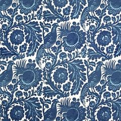 Scalamandre Spoleto - Outdoor Light and Dark Blue On White SC 000136389 Contract Upholstery Fabric
