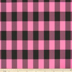 Premier Prints Buffalo Check Polish Pink / Black Multipurpose Fabric