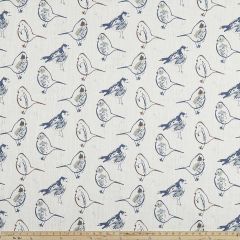 Premier Prints Bird Toile Regal Blue Slub Canvas Chinoiserie Collection Multipurpose Fabric