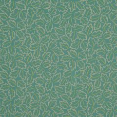 Robert Allen Baja Leaves Turquoise 207647 Indoor/Outdoor Drapery Fabric
