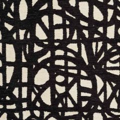 F Schumacher Momentum Black 76711 Freehand Collection Indoor Upholstery Fabric