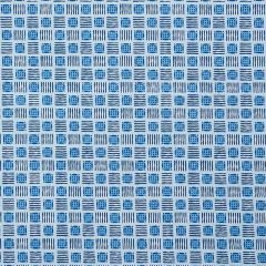 F Schumacher Mottley Grid Cottage Blue 177863 by Celerie Kemble Indoor Upholstery Fabric