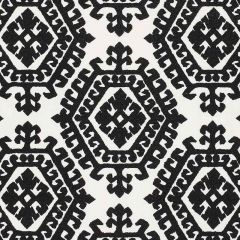 F Schumacher Omar Embroidery Black 71942 Caravanne Collection Indoor Upholstery Fabric