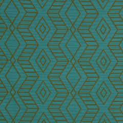 Robert Allen Contract Diamond Zone Turquoise 227373 Indoor Upholstery Fabric