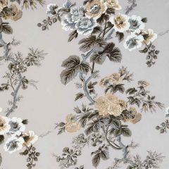 F Schumacher Pyne Hollyhock Grisaille 174453 Indoor Upholstery Fabric