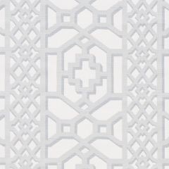 F Schumacher Zanzibar Trellis Matte Cloud 175745 125th Anniversary Collection Indoor Upholstery Fabric