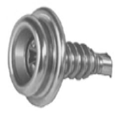 DOT® Durable™ Screw Stud 93-X8-103027-2A 5/8 inch Nickel-Plated Brass / Stainless Steel Screw 1000 pack
