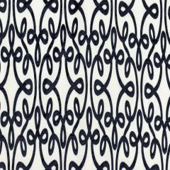 Beacon Hill Michi Scroll Navy 234566 Silk Jacquards and Embroideries Collection Drapery Fabric