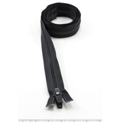 YKK Vislon #10 Separating Zipper AutoLok Double Pull Plastic Slider 60 inch Black