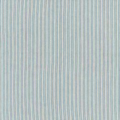 F Schumacher Baker Cotton Stripe Ivory/Chambray/Indigo 63003 Indoor Upholstery Fabric