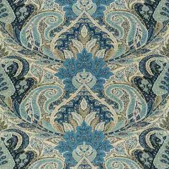 F Schumacher Cambay Paisley Print Azure 174883 Indoor Upholstery Fabric
