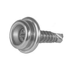 DOT® Durable™ Screw Stud 93-X8-103017-1A Nickel-Plated Brass / Stainless Steel Teks® Screw 5/8 inch 100 pack