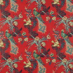 F Schumacher Peacock Red 175910 by Miles Redd Indoor Upholstery Fabric