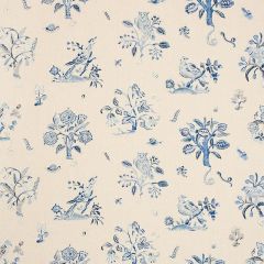 F Schumacher Magical Menagerie Blues 176753 Schumacher Classics Collection Indoor Upholstery Fabric
