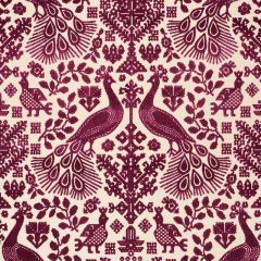 F Schumacher Pavone Velvet Garnet 72972 Cut and Patterned Velvets Collection Indoor Upholstery Fabric
