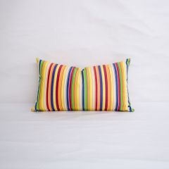 Indoor/Outdoor Sunbrella Castanet Beach - 20x12 Vertical Stripes Throw Pillow