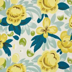 F Schumacher Juin Citron and Peacock 177532 Fashion Forward Collection Indoor Upholstery Fabric
