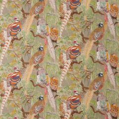 Mulberry Home Game Birds Linen Stone Multi FD269-K102 Bohemian Romance Collection Multipurpose Fabric