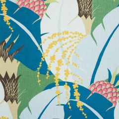 F Schumacher Ananas Peacock 177541 Fashion Forward Collection Indoor Upholstery Fabric