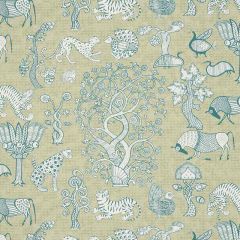 F Schumacher Animalia Peacock and Leaf 178321 Palampore Collection Indoor Upholstery Fabric