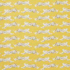 F Schumacher Leaping Leopards Yellow 177740 Essentials Small Scale Prints Collection Indoor Upholstery Fabric