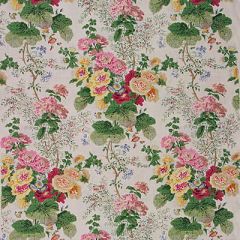Lee Jofa Hollyhock Handblock White / Pink 2005101-101 Multipurpose Fabric