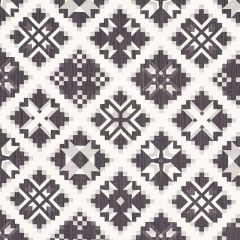 F Schumacher Tristan Patchwork Charcoal 76761 Folk Art Collection Indoor Upholstery Fabric