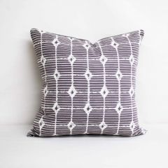 Indoor/Outdoor Perennials Shutter to Think Lavender - 22x22 Vertical Stripes Throw Pillow