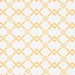 F Schumacher Fretwork Flower Saffron 178311 by Timothy Corrigan Indoor Upholstery Fabric