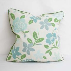 Indoor Duralee Floral - 24x24 Throw Pillow with Welt