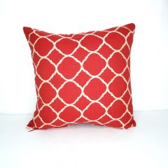 Indoor/Outdoor Sunbrella Accord Crimson (Dark Side) - 20x20 Vertical Stripes Throw Pillow