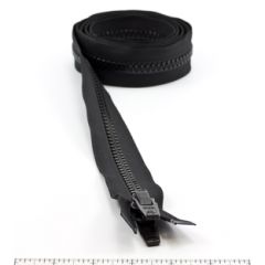 YKK Vislon #10 Separating Zipper AutoLok Double Pull Plastic Slider 66 inch Black