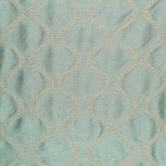 F. Schumacher Agadir Embroidery Aqua 65753 Chroma Collection