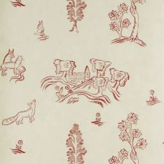 Kravet Couture Wychwood Huntsman Red Amw10057-19 by Andrew Martin Kit Kemp Collection Wall Covering