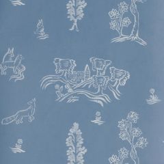 Kravet Couture Wychwood Happy Blue Amw10057-5 by Andrew Martin Kit Kemp Collection Wall Covering