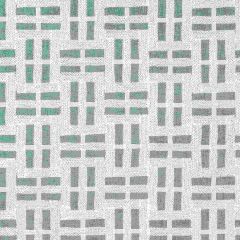 Thibaut Lock Embroidery Aqua AW73003 Meridian Collection Indoor Upholstery Fabric